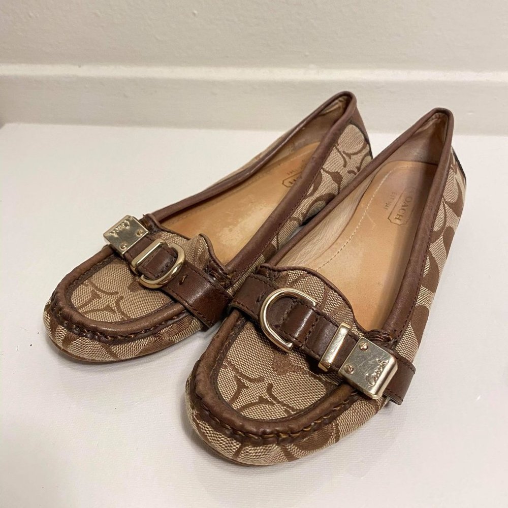 Coach Signature Flores Loafers Size 5